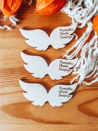 Skrzydła ! 3szt ! - Pamiątka Chrztu (9cm/12cm) - - - (skrzydełka do aniołka, anioła, aniołek, anioł, podziękowania, podziękowani