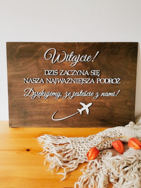 Tablica Powitalna - PODRÓŻ - Samolot