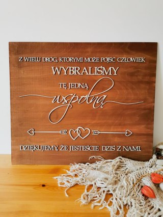 Tablica Powitalna - Z wielu dróg ...