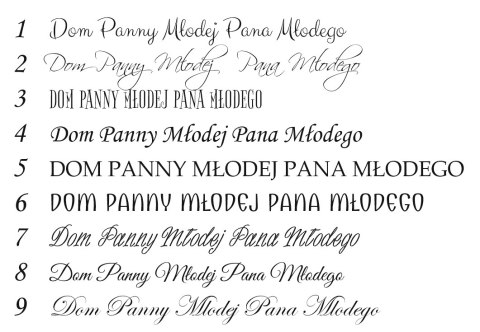 Tabliczka (1szt) Dom Panny Młodej - - - (tablica, wstęga do wianka)