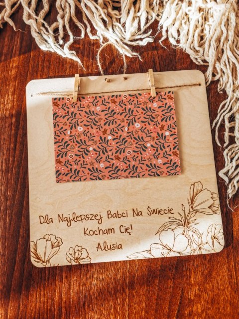 Tabliczka z dedykacją - Dzień Babci - wzór 01 - - - (ze zdjęciem, na zdjęcie, dla Babci i Dziadka Dziadków)