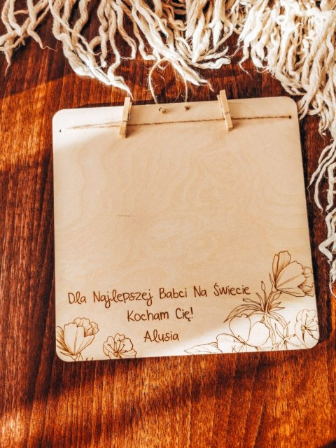 Tabliczka z dedykacją - Dzień Babci - wzór 01 - - - (ze zdjęciem, na zdjęcie, dla Babci i Dziadka Dziadków)