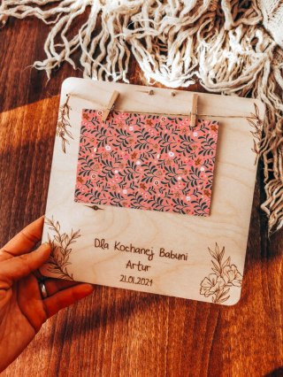 Tabliczka z dedykacją - Dzień Babci - wzór 02 - - - (ze zdjęciem, na zdjęcie, dla Babci i Dziadka Dziadków)