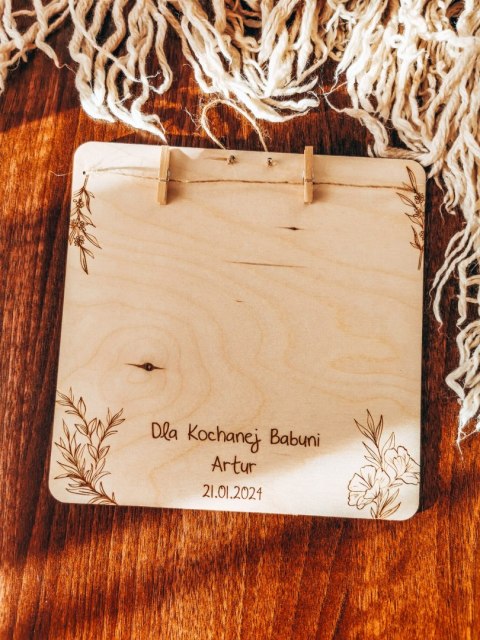 Tabliczka z dedykacją - Dzień Babci - wzór 02 - - - (ze zdjęciem, na zdjęcie, dla Babci i Dziadka Dziadków)
