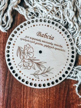 Tarcza zegara Z DEDYKACJĄ - WZÓR 01 - Dla Babci i Dziadka - - - (zegar na ścianę, baza)