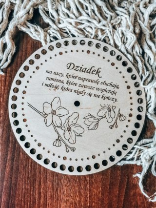 Tarcza zegara Z DEDYKACJĄ - WZÓR 02 - Dla Babci i Dziadka - - - (zegar na ścianę, baza)