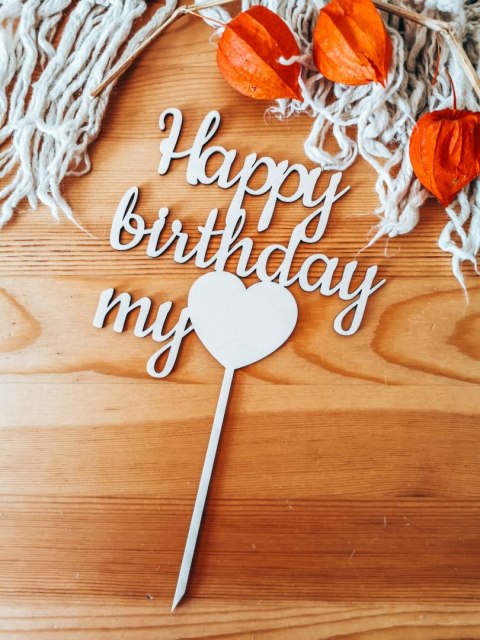 Toper na tort - Happy Birthday 02