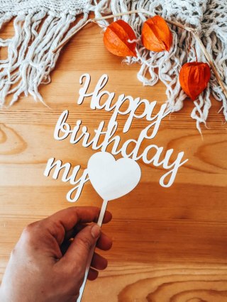 Toper na tort - Happy Birthday 02