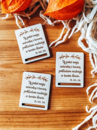 Ty jesteś moją ucieczką... - zakładka prostokąt 4x5cm (3szt) - - - (baza do zakładki do książki, Chrzest, Pierwsza Komunia)