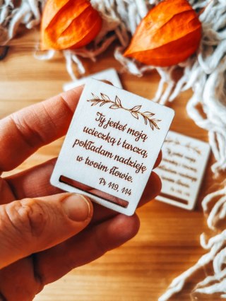 Ty jesteś moją ucieczką... - zakładka prostokąt 4x5cm (3szt) - - - (baza do zakładki do książki, Chrzest, Pierwsza Komunia)