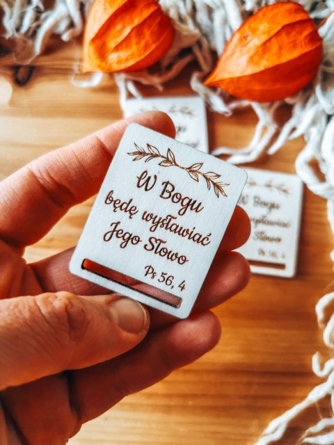 W Bogu będę wysławiać... - zakładka prostokąt 4x5cm (3szt) - - - (baza do zakładki do książki, Chrzest, Pierwsza Komunia)