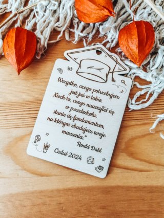 Zakładka /Zawieszka (1szt) BIRET - - - upominek na koniec roku, prezent