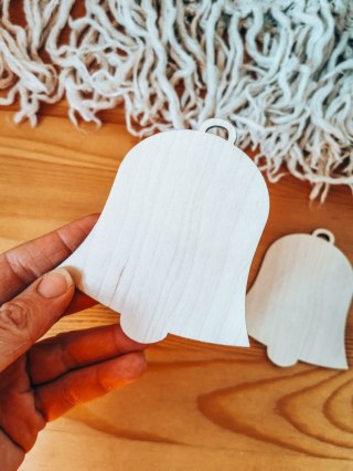 Zawieszka BAZA 10cm (2szt) - DZWONEK - - - (do ozdabiania, do kolorowania, na choinkę)