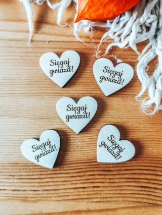 Zawsze sięgaj gwiazd - SERCE (5szt) 3/4/5cm - - - (serduszka, serduszko, serca)