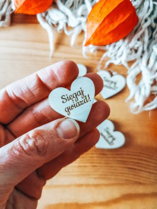 Zawsze sięgaj gwiazd - SERCE (5szt) 3/4/5cm - - - (serduszka, serduszko, serca)