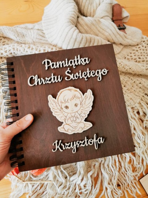 Album - Pamiątka Chrztu - Aniołek 01 - - - (na zdjęcia, księga gości na Chrzest)