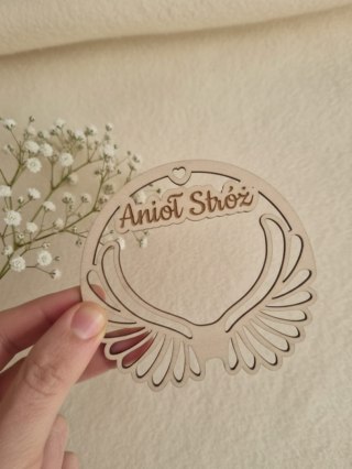 Anioł Stróż (1szt) - SKRZYDŁA zawieszka 9,5 cm - - - (skrzydła do anioła, skrzydełka do aniołka, obręcz aniołek, koło)