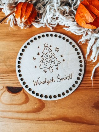 Baza do KOSZYKA (1szt) - CHOINKA 01 - Boże Narodzenie - - - (baza do podstawki, podstawka, koszyk, taca)