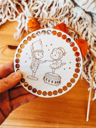 Baza do KOSZYKA (1szt) - OŁOWIANY ŻOŁNIERZYK - Boże Narodzenie - - - (baza do podstawki, podstawka, koszyk, taca)