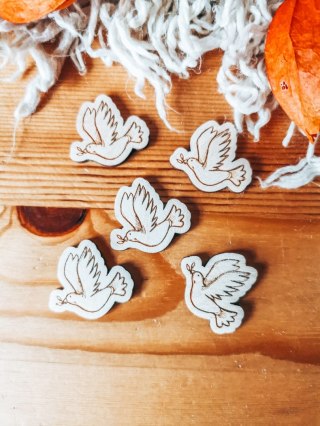 DEKOR gołąbek 2-5cm (5szt) - wzór 4