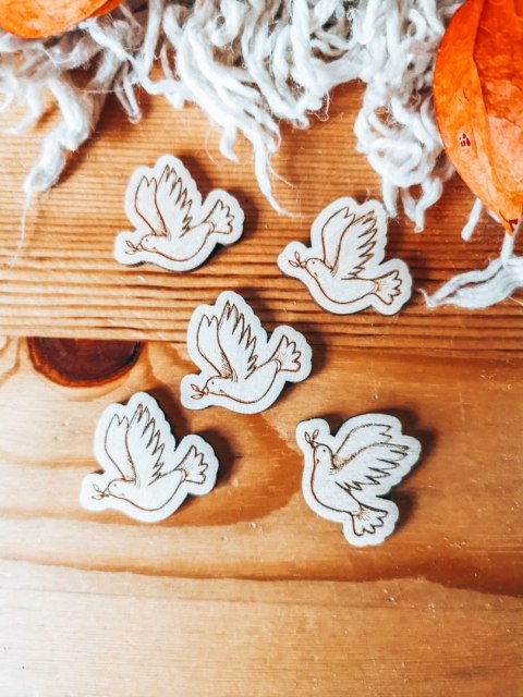 DEKOR gołąbek 2-5cm (5szt) - wzór 4