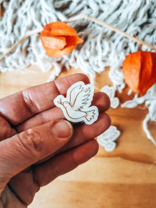 DEKOR gołąbek 2-5cm (5szt) - wzór 4