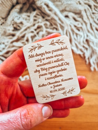 Dowolny Tekst - TABLICZKA PROSTOKĄT mała (1szt) 6 x 4cm - - - (napis narożnik, ramka, do ramki)