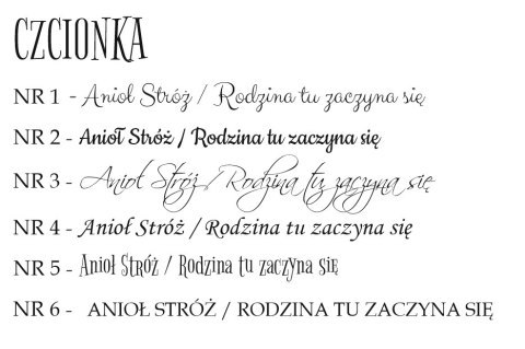Dowolny Tekst - Napis po obrysie (1szt) 10-14cm - - - (napis narożnik, ramka, do ramki)