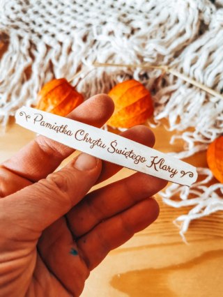 Dowolny tekst PAMIĄTKA CHRZTU - TABLICZKA (1szt) 10cm/12cm/14cm - (8 wzorów)