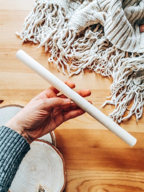 Drążek 35cm CIENKI (fi 10-12mm) (1szt) - (patyk do makramy kwietnika, profil na makramę kwietnik)