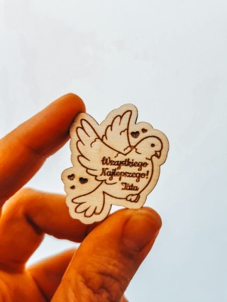 Gołąbek - Dowolny Tekst - (1szt) GOŁĄBEK 3/4/5cm - - - (serduszka imiona, serce imienne, serca imię)