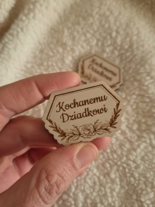 Kochanemu Dziadkowi - TABLICZKA mała (2szt) 4,5 x 3cm - - - (napis, ramka, do ramki)
