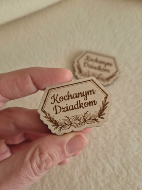Kochanym Dziadkom - TABLICZKA mała (2szt) 4,5 x 3cm - - - (napis, ramka, do ramki)