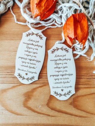 Położna sentencja - TABLICZKA (2szt) 10cm/12cm/14cm (8 wzorów)