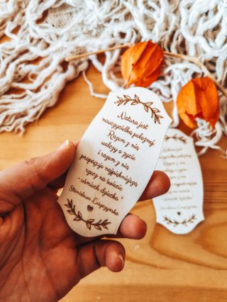 Położna sentencja - TABLICZKA (2szt) 10cm/12cm/14cm (8 wzorów)