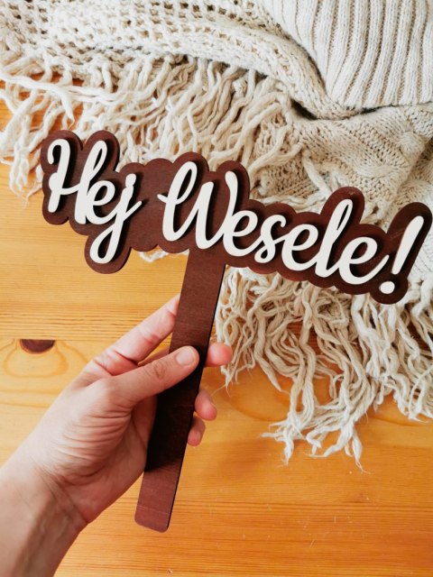 Tabliczka 3d FOTOBUDKA - Hej Wesele!