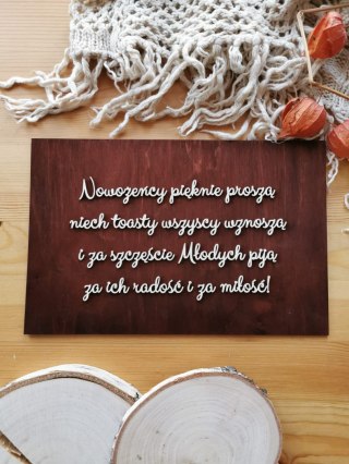 Tabliczka TOASTY (tablica, stół alkoholowy, z alkoholem)