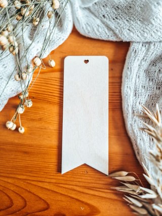 ZAKŁADKA (1szt) - czysta KSZTAŁT 02 - - - (do ozdabiania, czysta)