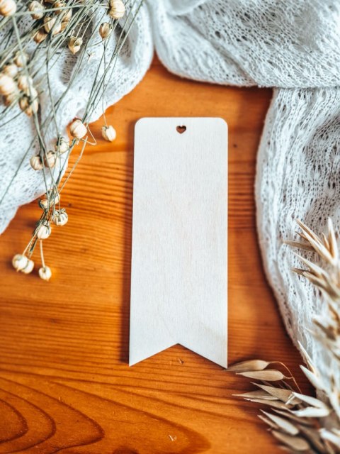 ZAKŁADKA (1szt) - czysta KSZTAŁT 02 - - - (do ozdabiania, czysta)